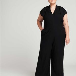 Universal Standard Maritime Blue Luxe Twill Cambria Jumpsuit Size L NWT